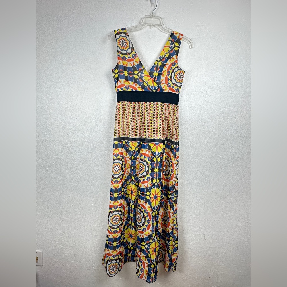 Ann Taylor Womens Size 4 Sleeveless Maxi Dress Kaleidescope Sleveless Summer